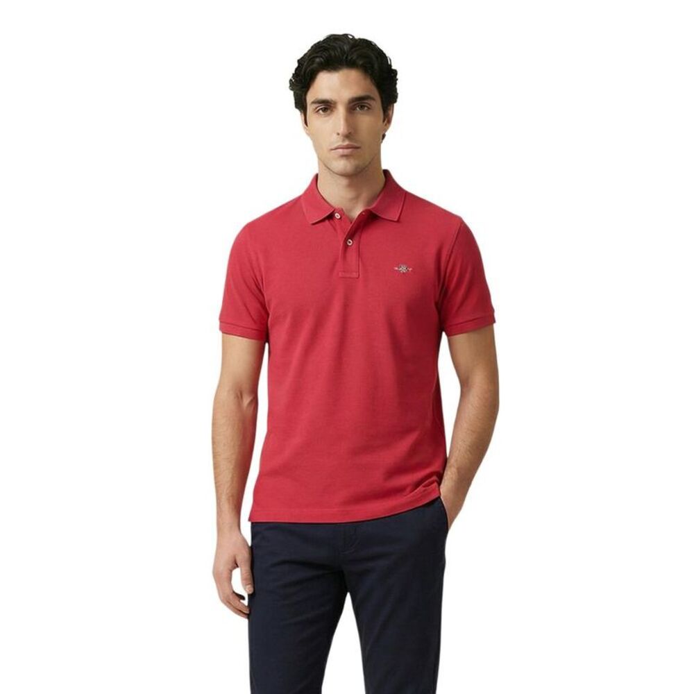 Gant Red Cotton Polo Men's Shirt